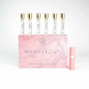 I AM Beauty Wanderlust: A Luxury 6 Piece Designer Inspired Fragrance Gift Set with Holder